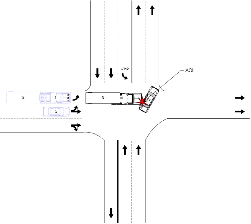 Diagram of commercial trucking accident